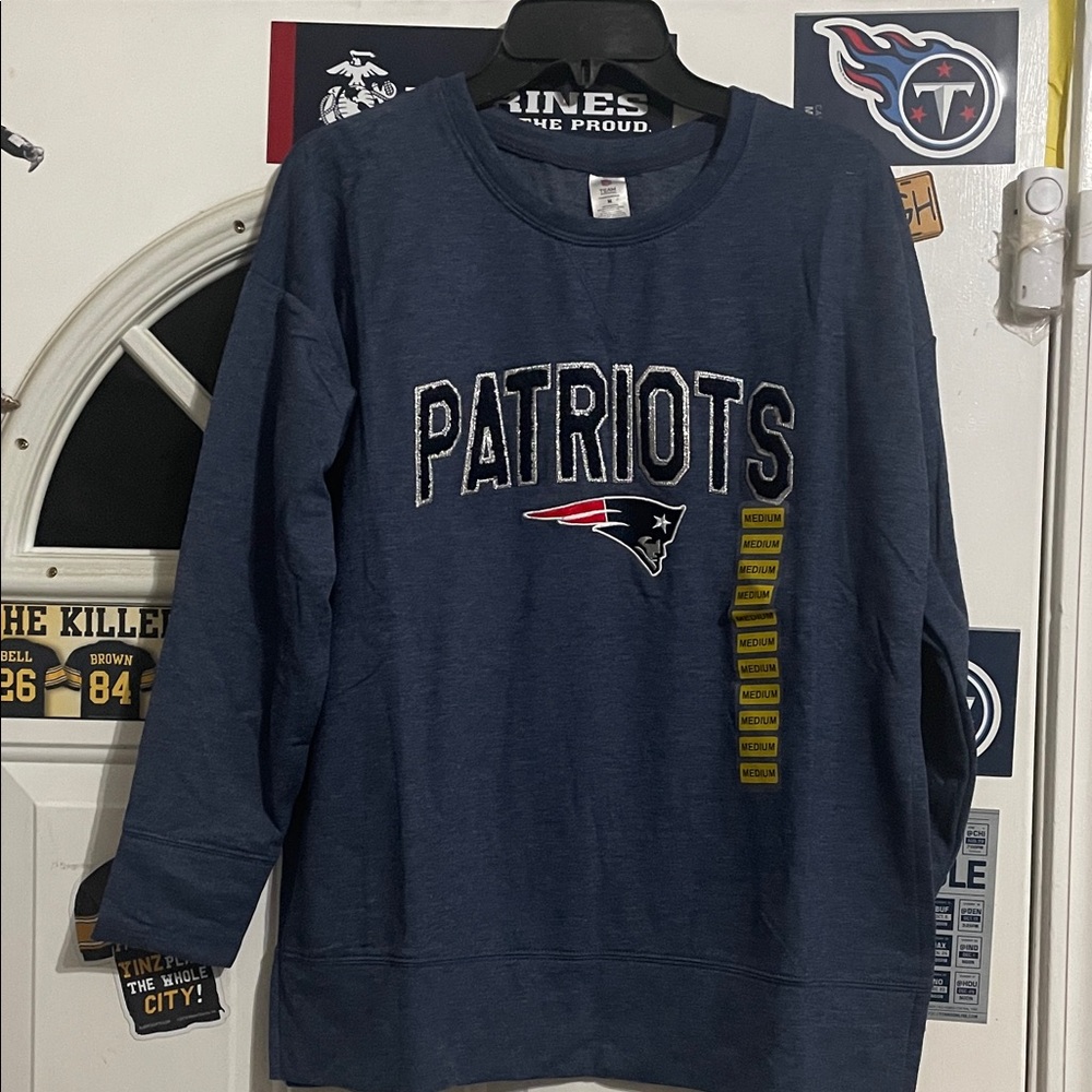 Team Apparel Patriots Heather Blue Tee